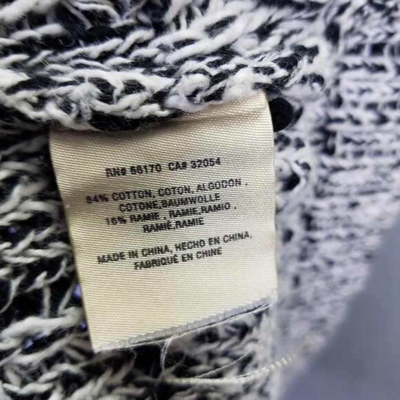 Moth Anthropologie Sweater Tank Womens S Debussy Marled Chunky Knit Black White - Picture 10 of 13